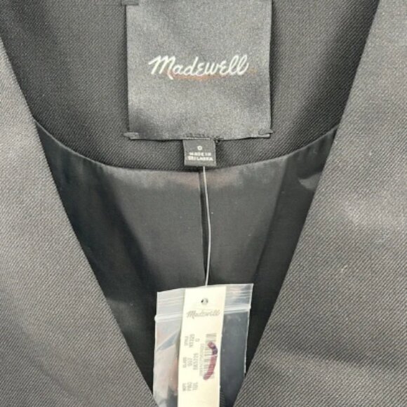 Madewell Women's V-Neck Vest in Wool Blend - Black - 0 - New with tags - Picture 3 of 6